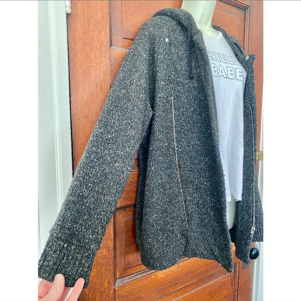 IRO Lashay Oversized Hooded Zipper Cardigan With Pockets 1